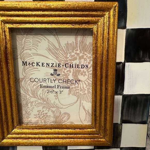 MacKenzie-Childs Gold Enamel Picture Frame - Picture 3 of 3